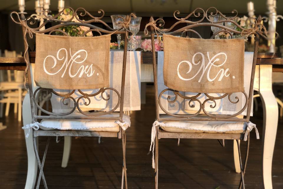 Mr&Mrs - tavolo degli sposi