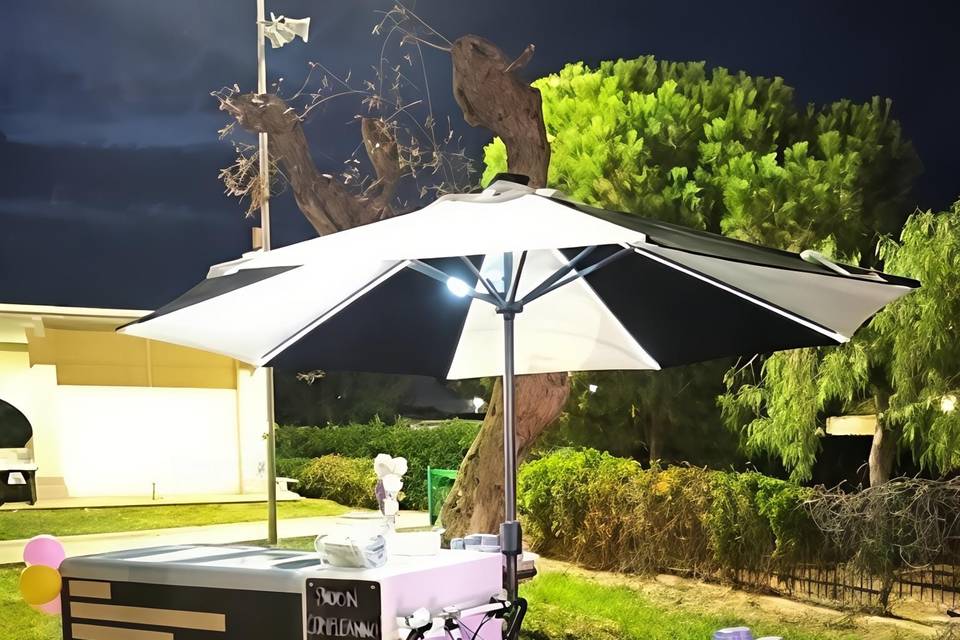 Evento con ombrello bicolor