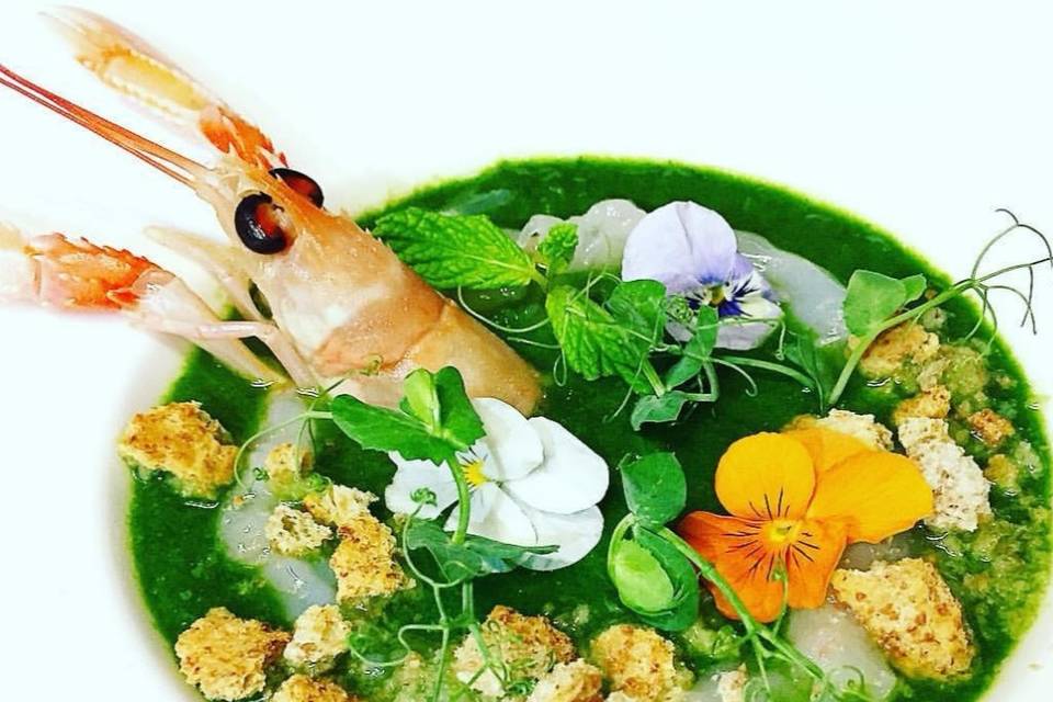 Insalata liquida di scampi