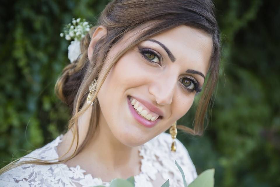 Dettaglio trucco sposa