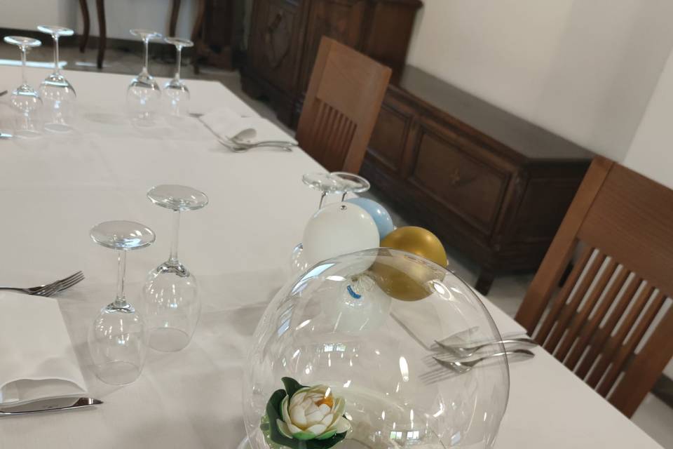 Centro tavola con acqua