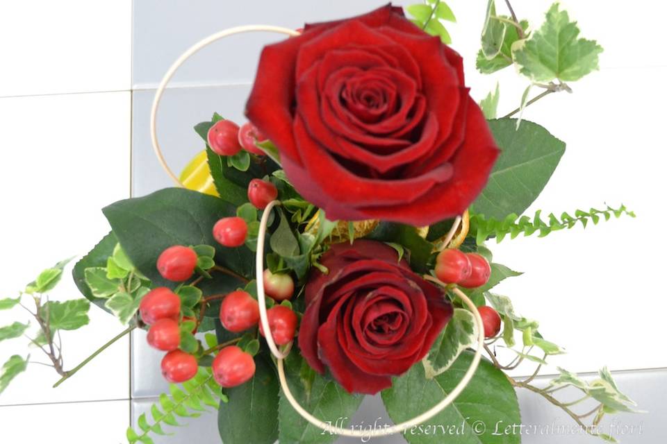 Segnaposto rose rosse