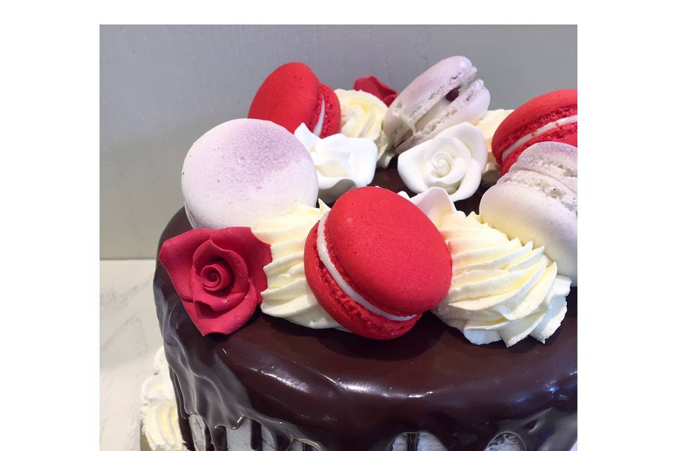 Red Drip Cake