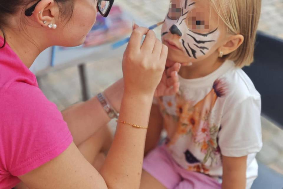 Truccabimbi stile zebra