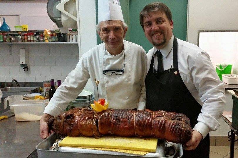 Cotta nel forno a legna