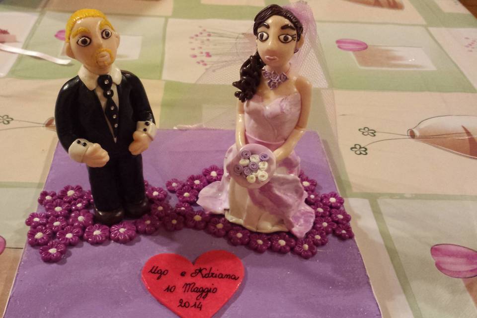 Cake topper matrimonio