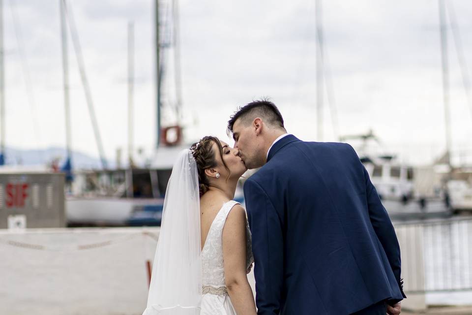 Un bacio davanti alla Sella