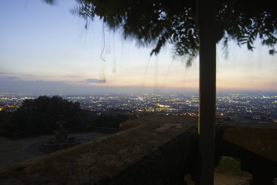 Vista roma dal giardino segret