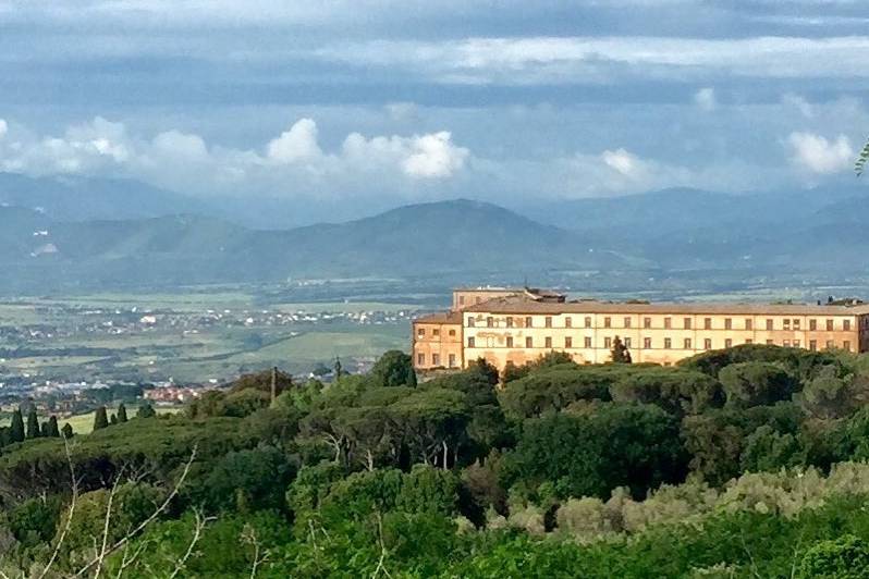 Vista della villa