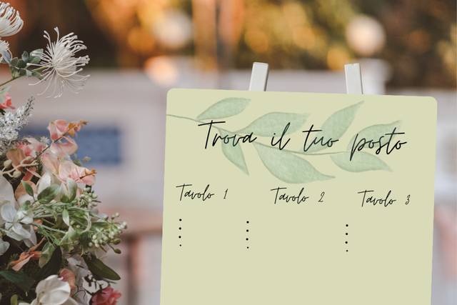Tableau mariage mockup