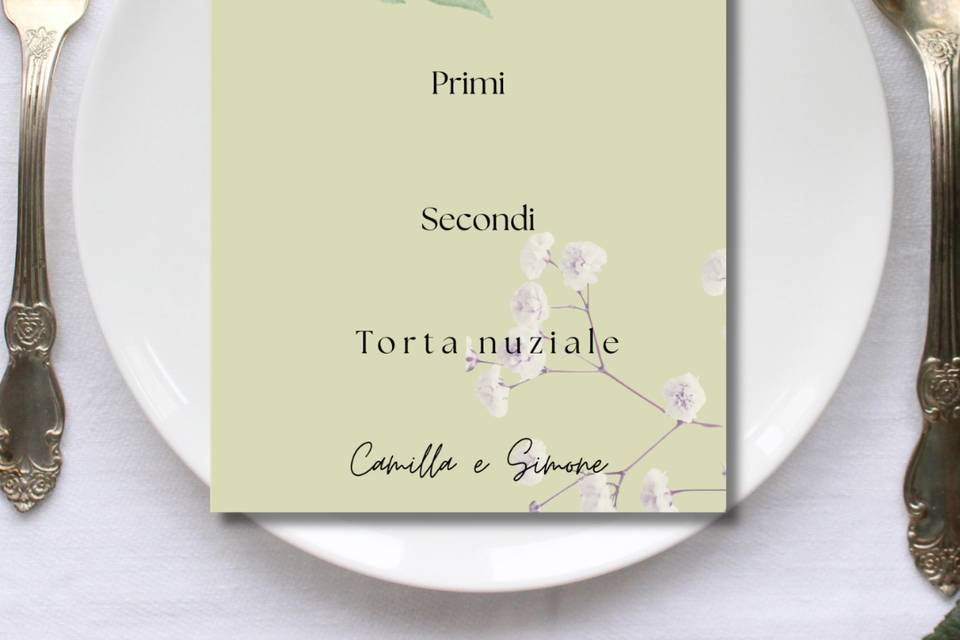 Menù mockup