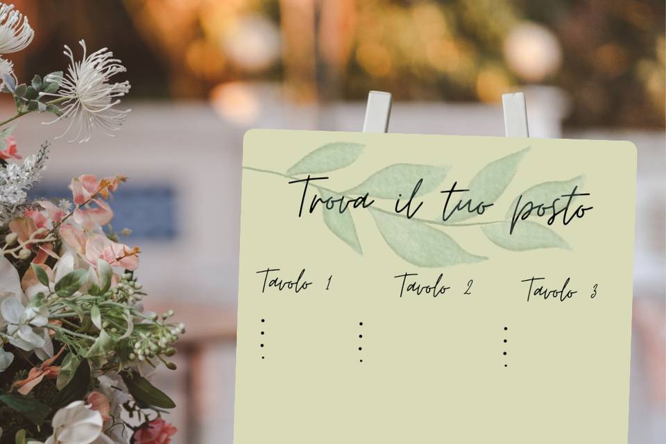 Tableau mariage mockup