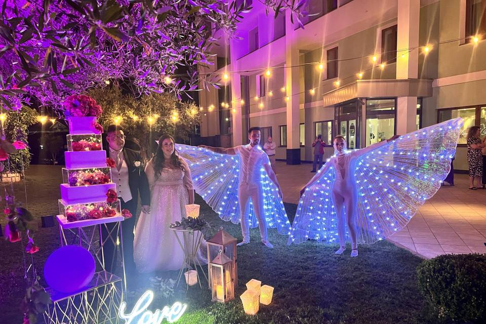 Farfalle a led
