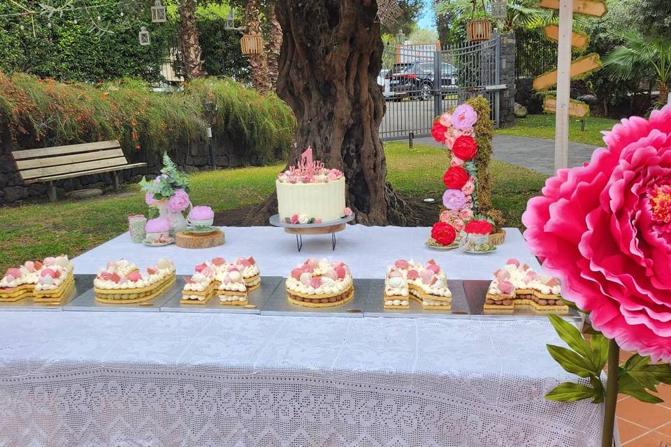 Tavolo torta Tema rose