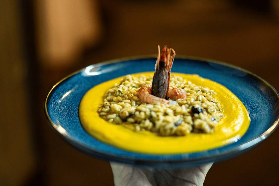 Risotto al gambero con tartufo