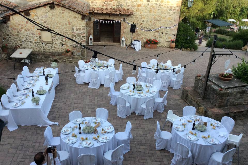 Tuscan  wedding reception