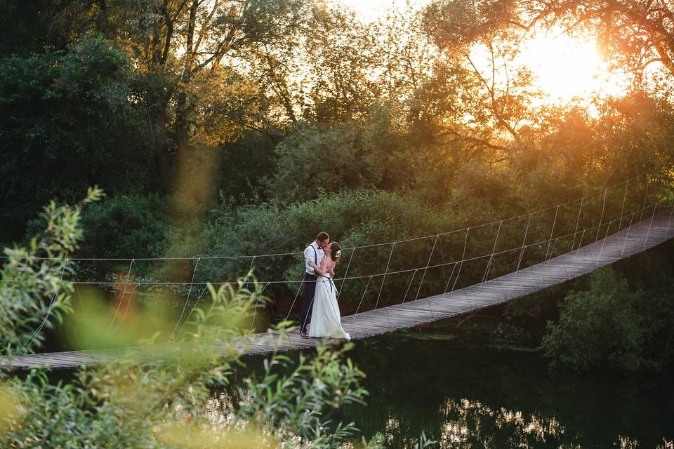 Bel matrimonio nella foresta