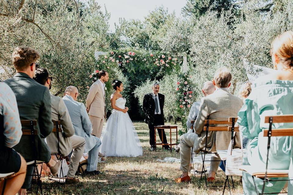 Ceremony in the olivegrove