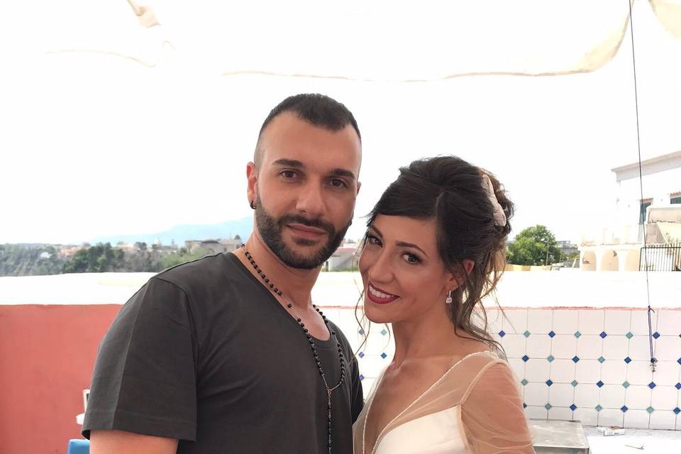 With my bride