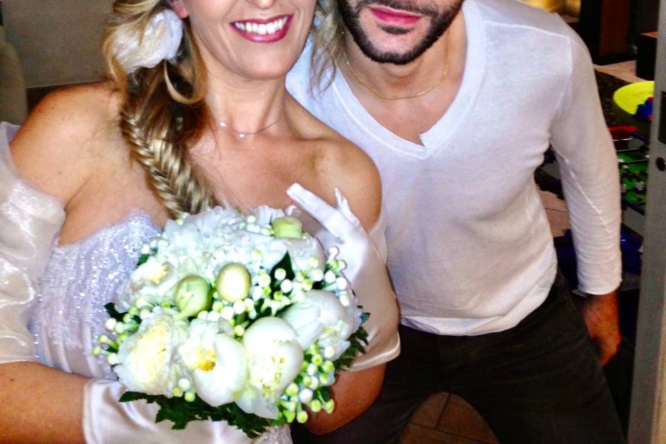 With my bride