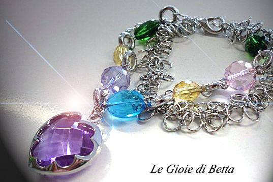 Bracciale in acciaio e cristalli