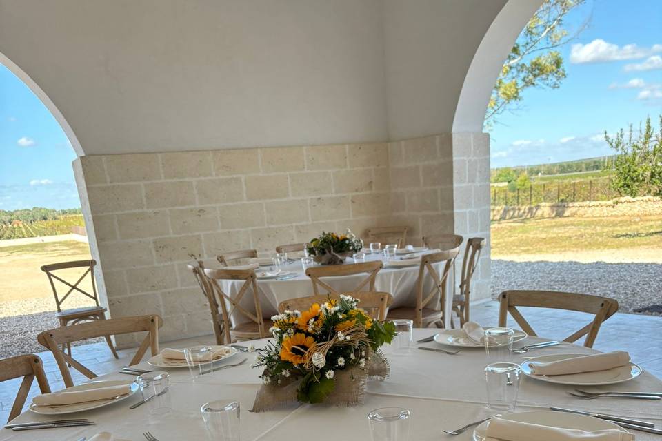 Porticato esterno per eventi