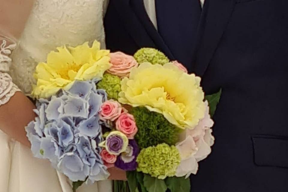 Bouquet ortensie e peonie