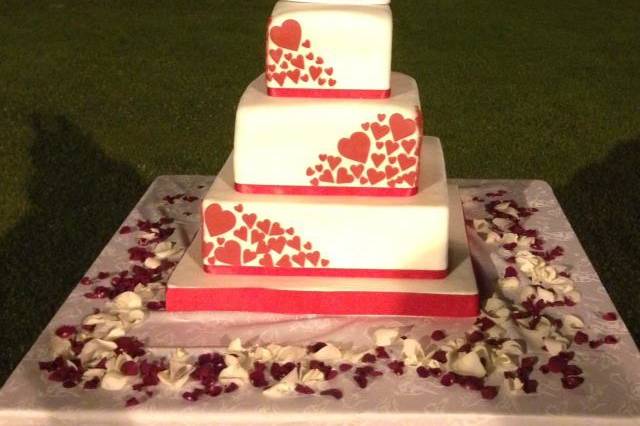 Wedding cake con cuori