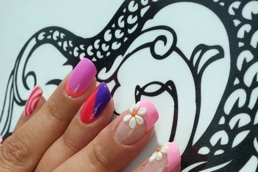 Acrilico+ Nail Art con Gelish