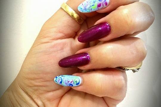 Acrilico+ Nail Art con Gelish