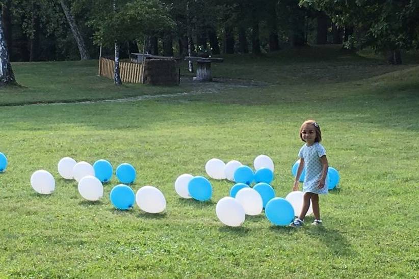 Palloncini bianco-azzuri