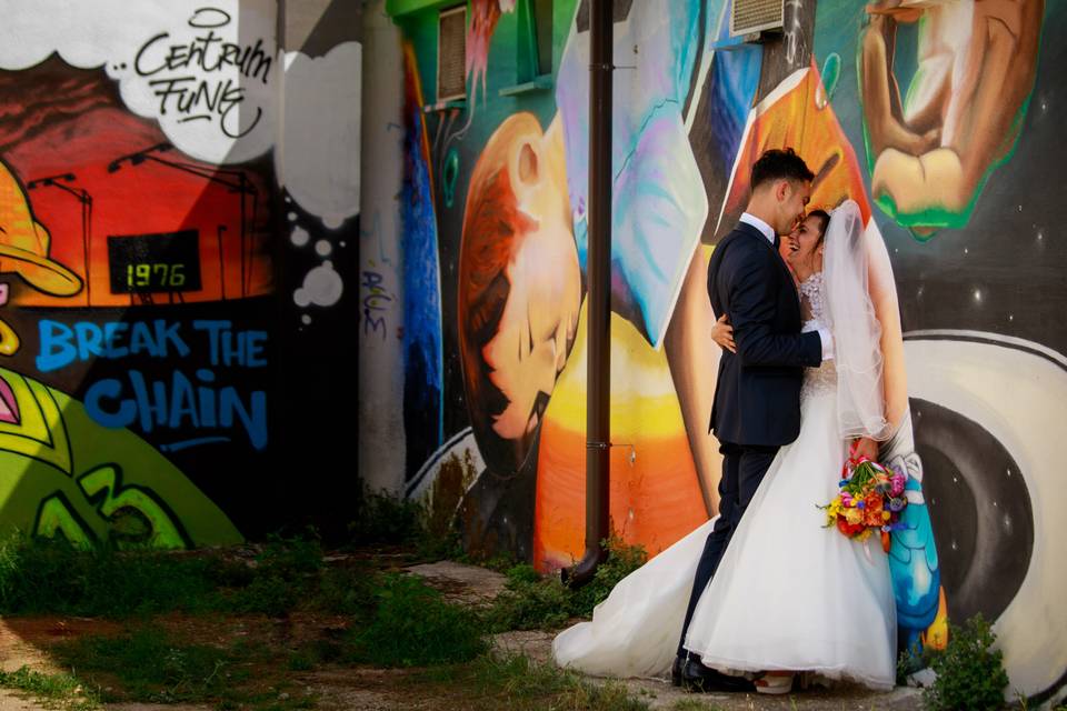 Bacio e graffiti