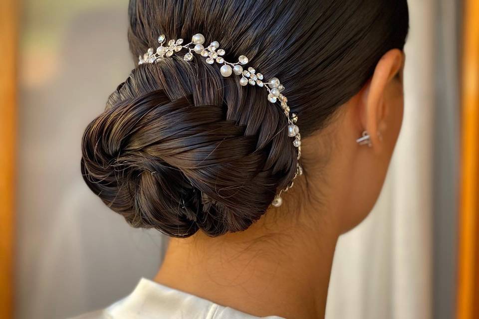 Chignon treccia spiga di grano