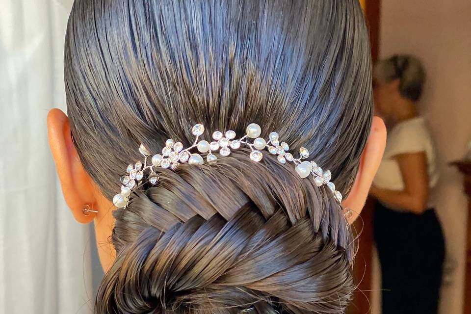 Chignon con treccia