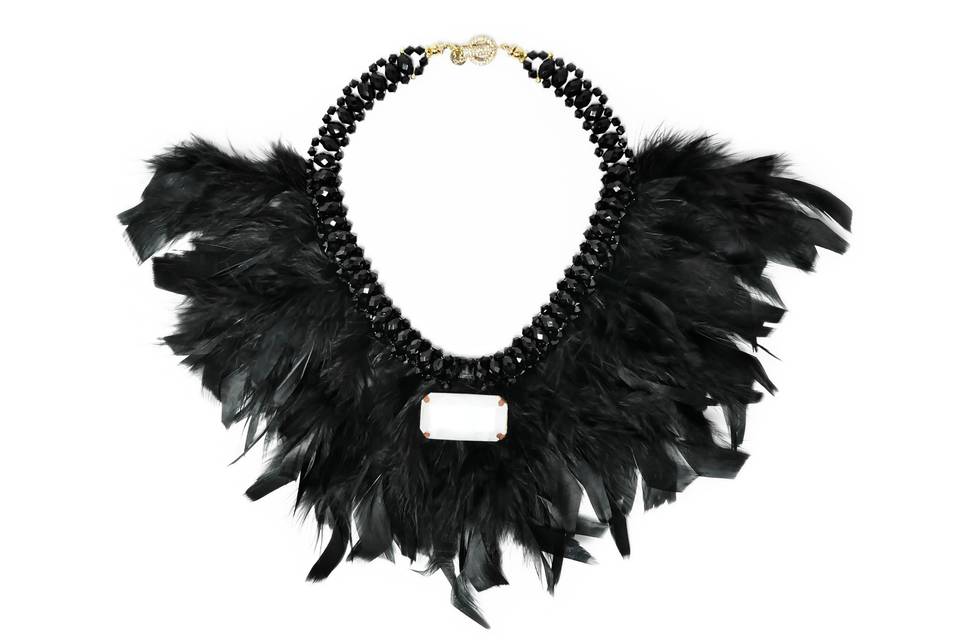 Collarino Plume Nero