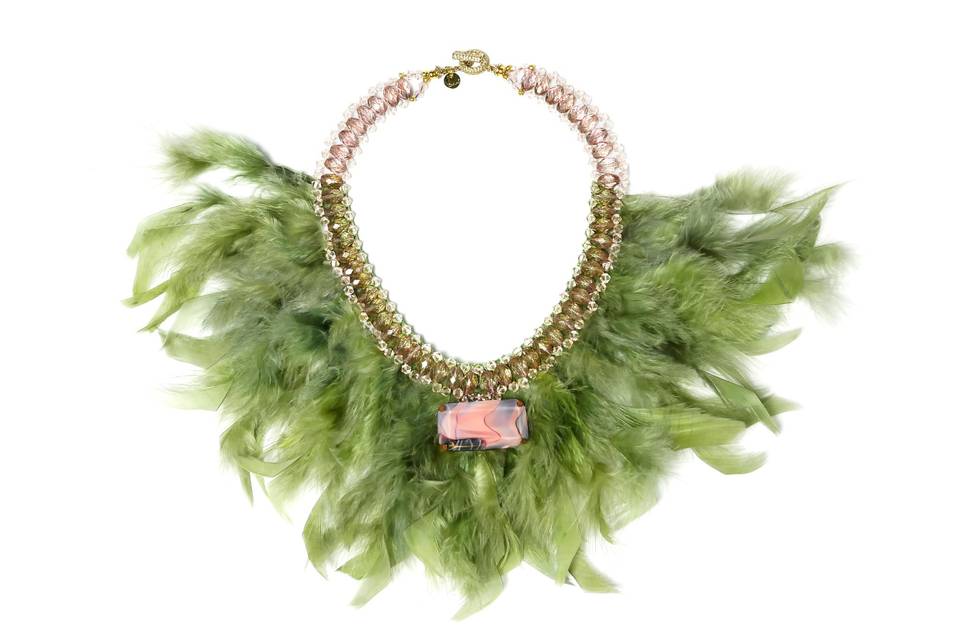 Collarino Plume Verde