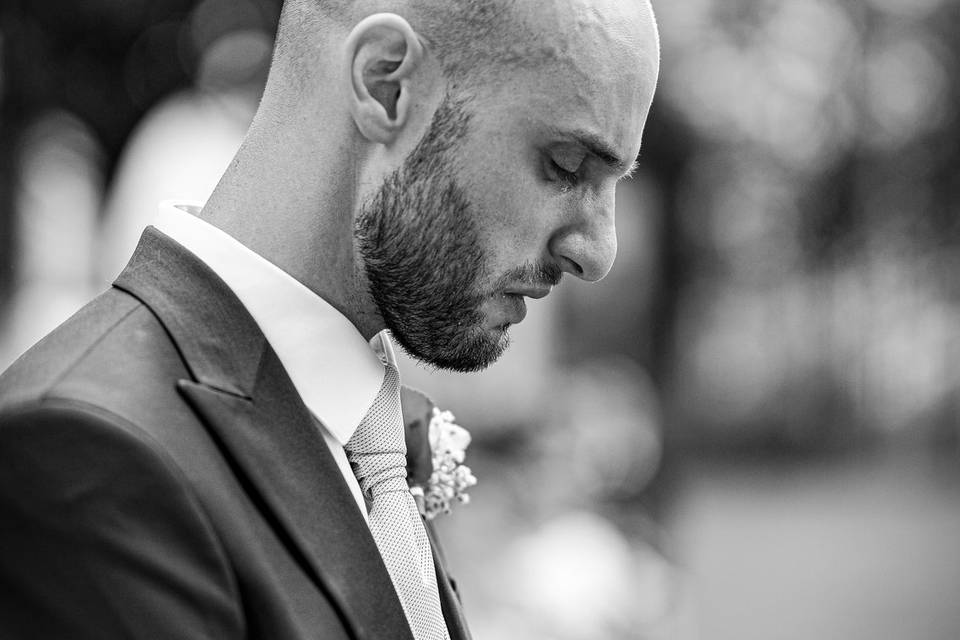 L'emozione dello sposo