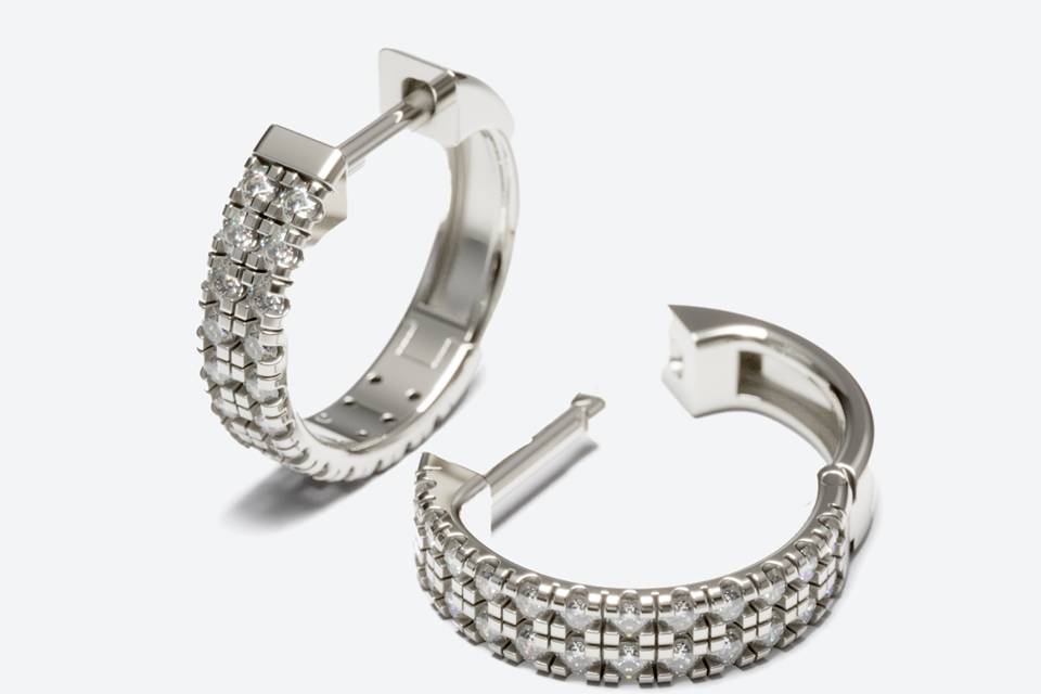 Orecchini Circle don diamanti