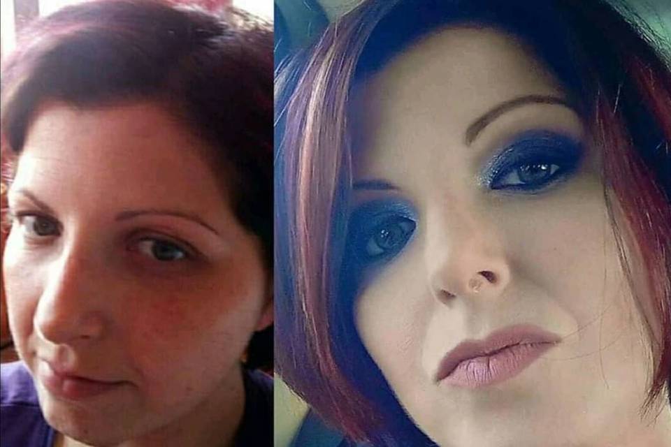 Before and after make up