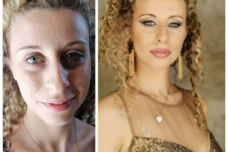 Before and after make up