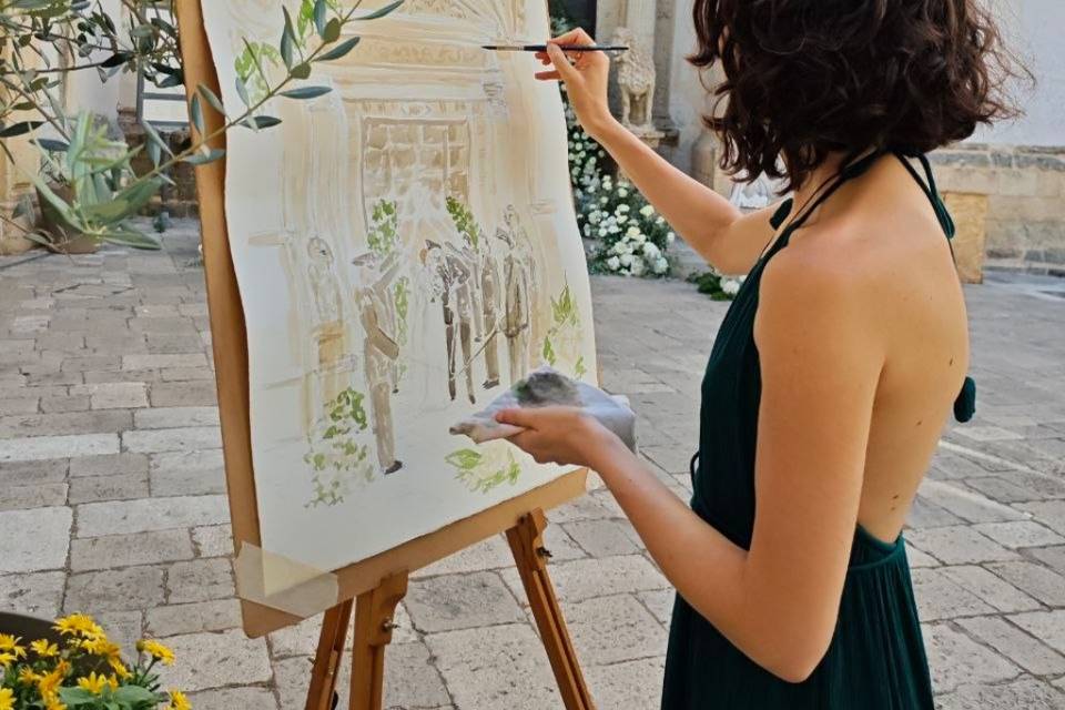Live painting cerimonia