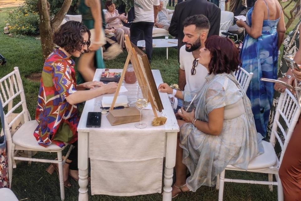 Live painting intrattenimento