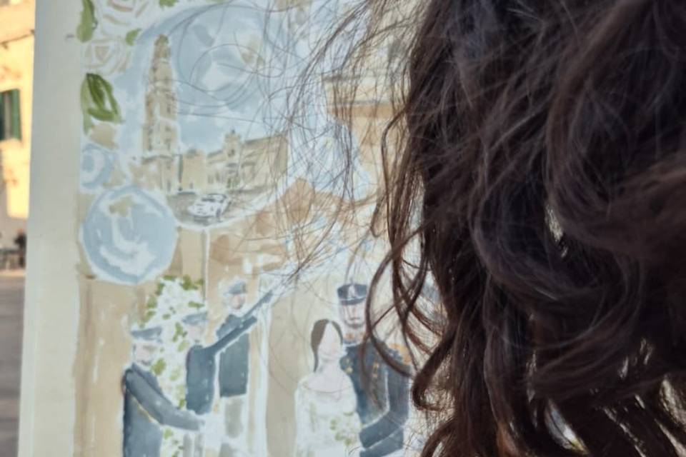 Live painting Duomo Lecce