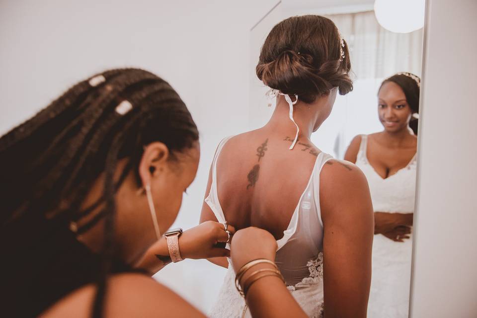 Bride Getting Ready