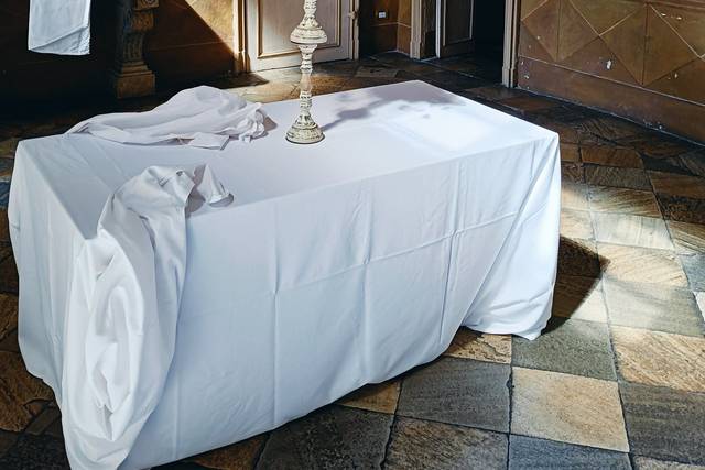 Candelabro con composizione