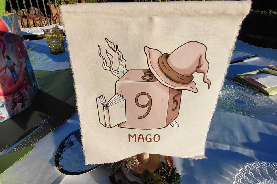 Particolare segnaposto mago