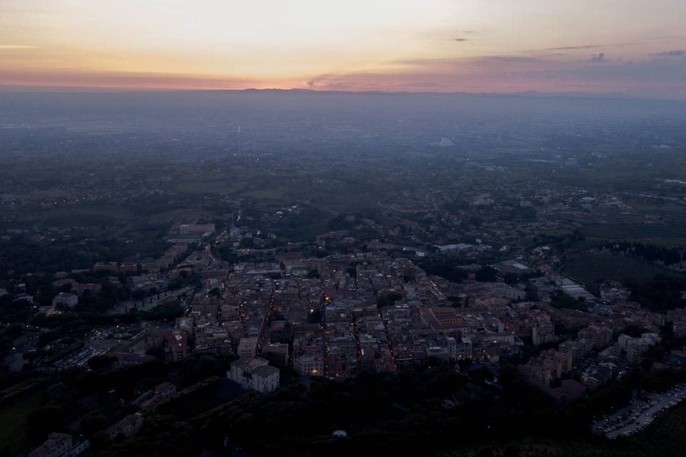 Frascati at sunset