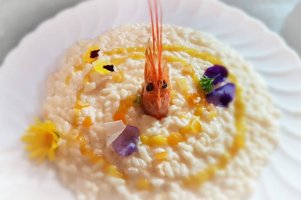 Risotto gamberi e agrumi