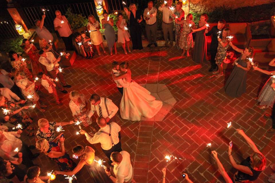 Sparklers for the first dance