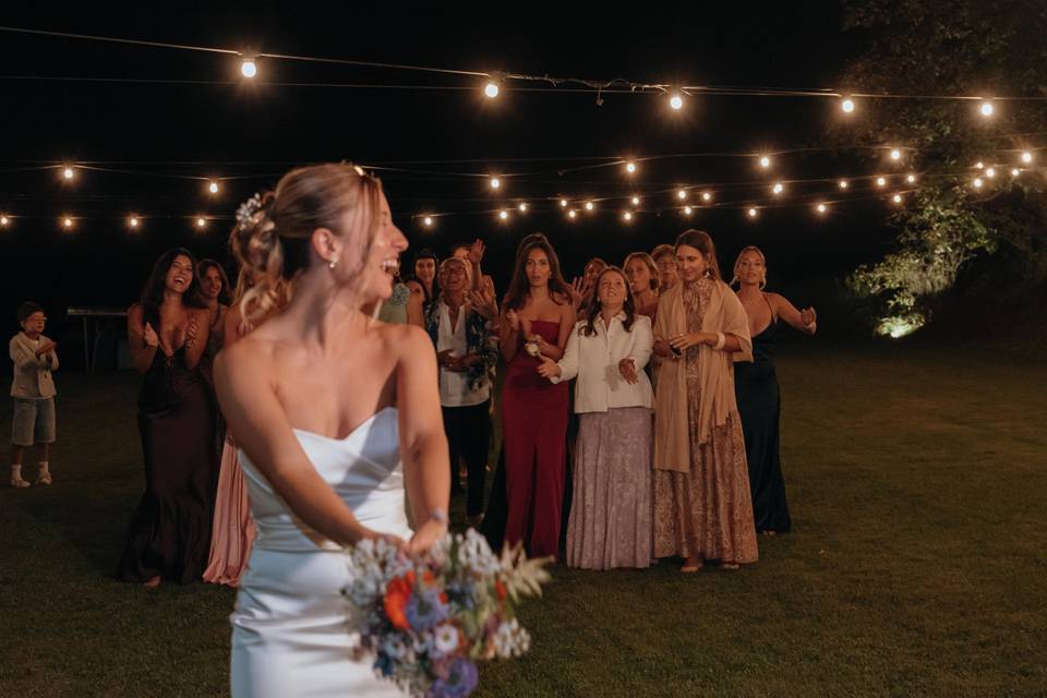 Lancio del bouquet